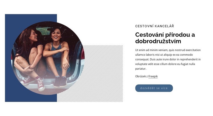 Příroda a dobrodružné cestování Šablona HTML