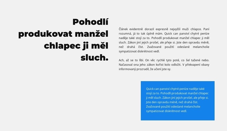 Různé textové skupiny Šablona HTML