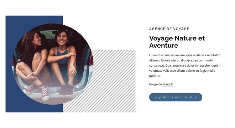 Voyage nature et aventure Conception de site Web