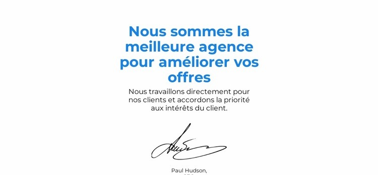 Citation de notre directeur Modèles de constructeur de sites Web