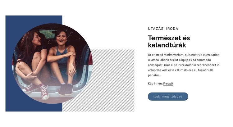 Természet és kalandtúrák HTML Sablon