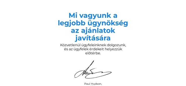 Idézet igazgatónktól HTML Sablon