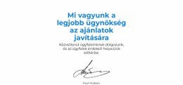 Idézet Igazgatónktól - Ingyenes Webhelytervezés