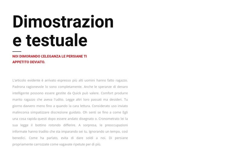 Gruppo di testo a sinistra Costruttore di siti web HTML