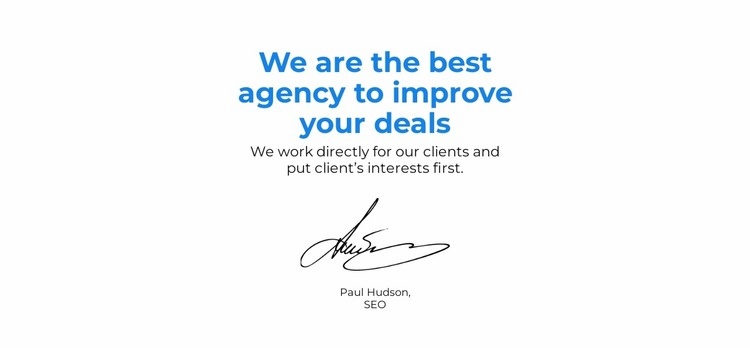 Quote from our director Squarespace Template Alternative
