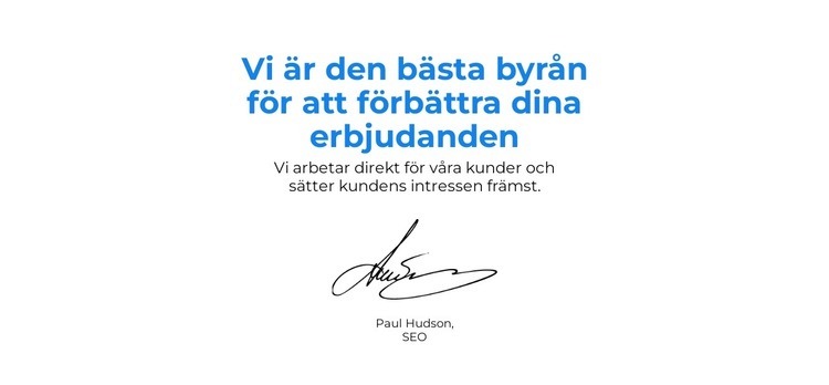 Citat från vår regissör HTML-mall