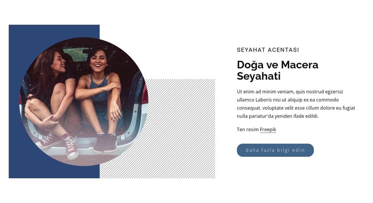 Doğa ve macera seyahati HTML Şablonu