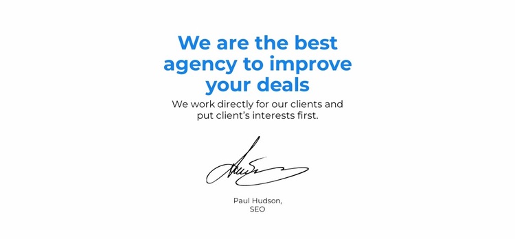 Quote from our director Website Builder Templates