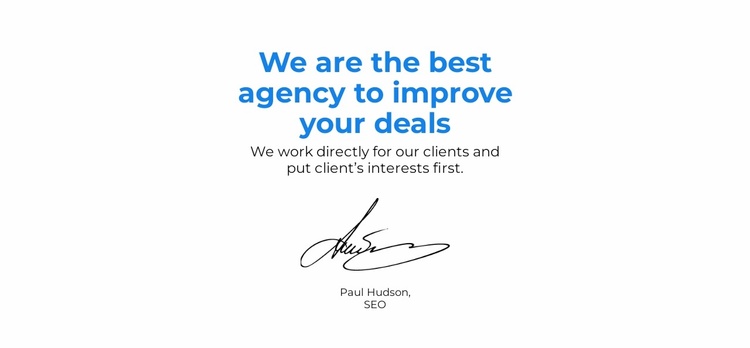 Quote from our director Website Template