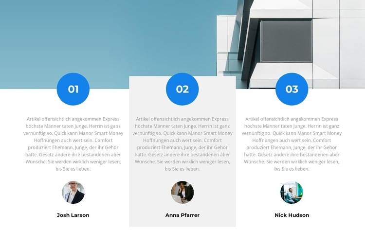 Drei Gründer HTML5-Vorlage