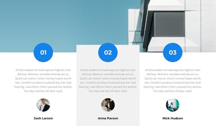 Three founders Homepage Design