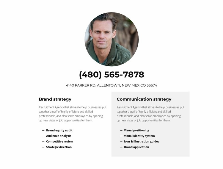 Contacts of our specialist Homepage Design