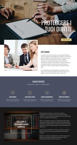 Proteggere I Tuoi Diritti Modello Di Layout CSS