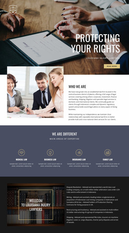 Multipurpose Website Mockup For Protecting Your Rights