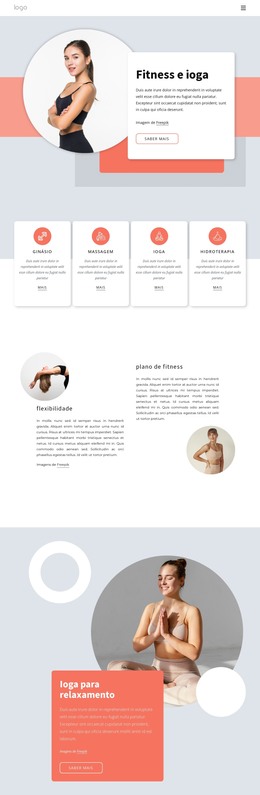 Fitness E Ioga - Modelo De Página HTML