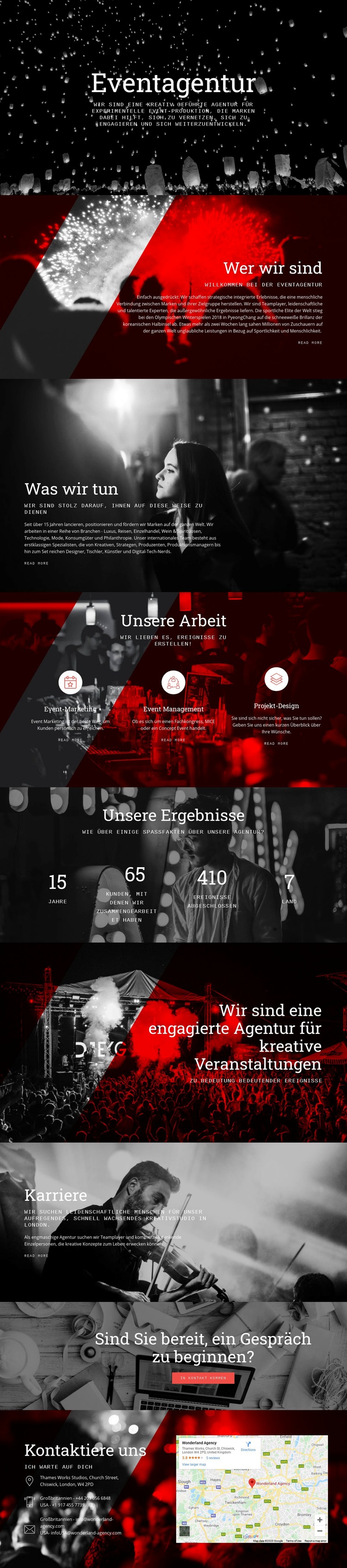 Eventagentur HTML Website Builder