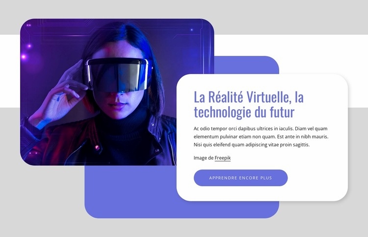 La technologie du futur Conception de site Web