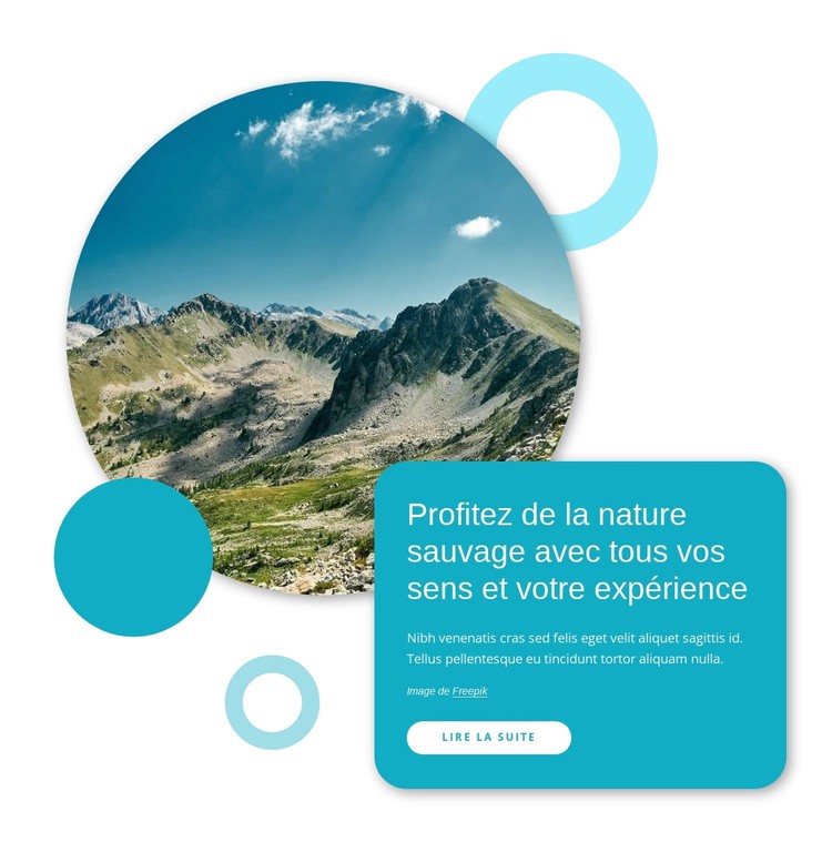 Profitez de la nature sauvage Modèle CSS