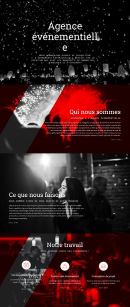 Agence Événementielle : Modèle De Site Web D'Une Seule Page