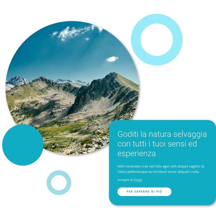 Goditi la natura selvaggia Modello HTML5