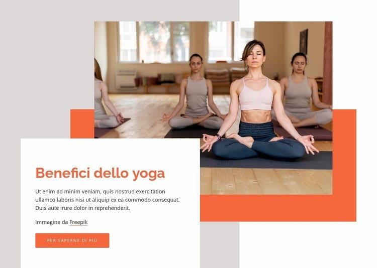 Lo yoga migliora la flessibilità Un modello di pagina