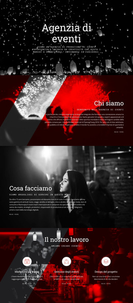 Codice Pulito E Sorprendente Per Agenzia Di Eventi