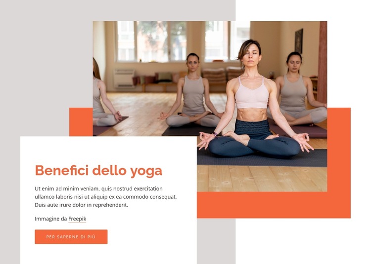 Lo yoga migliora la flessibilità Modello di sito Web