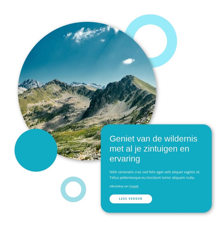 Geniet van de wildernis HTML-sjabloon