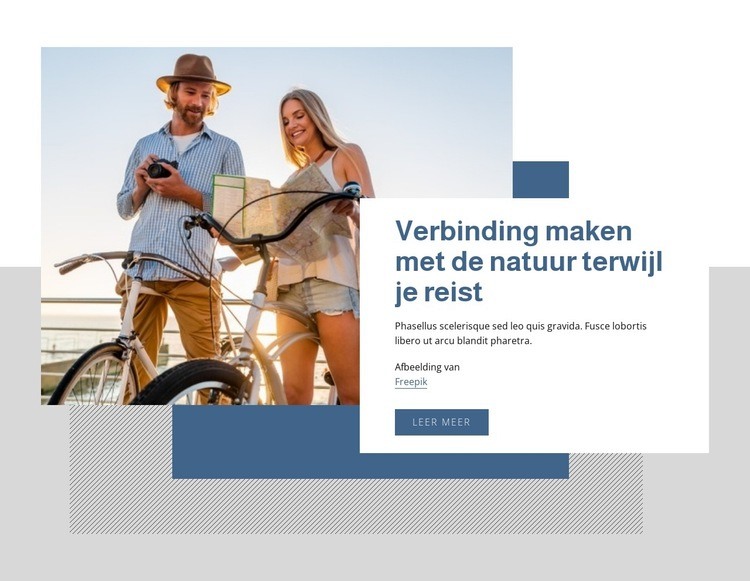 Natuur avonturen Website mockup