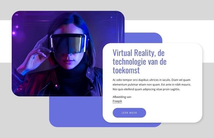 De technologie van de toekomst Website mockup