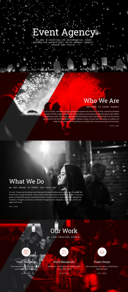 Event Agency - Single Page Website Template