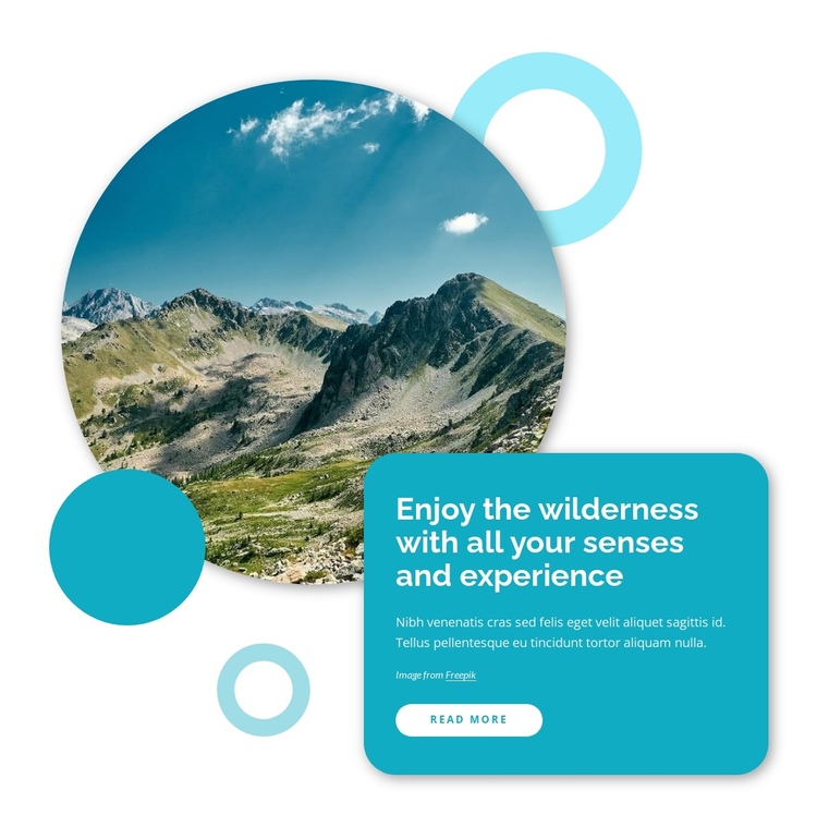 Enjoy the wilderness One Page Template