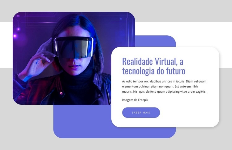 A tecnologia do futuro Design do site