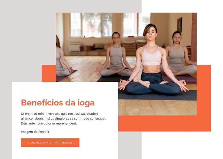 Yoga melhora a flexibilidade Modelo de site