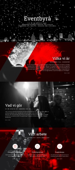 Eventbyrå - E-Handelswebbplats