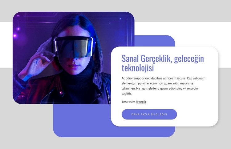 geleceğin teknolojisi Html Web Sitesi Oluşturucu