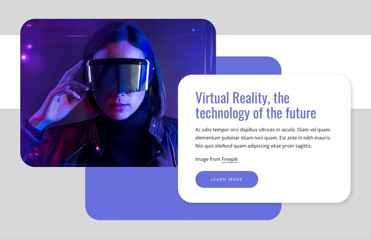 The technology of the future Website Mockup