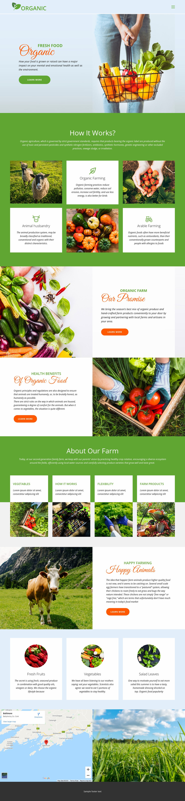 Eat best organic food WordPress Website