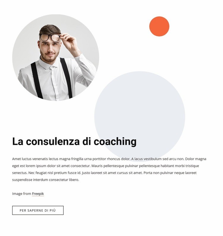 La consulenza di coaching Costruttore di siti web HTML