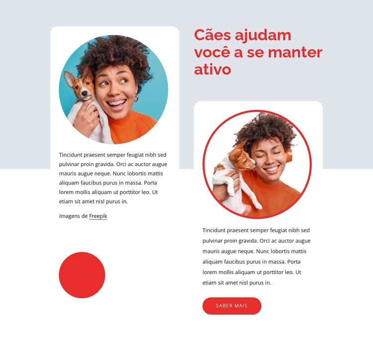 Cães ajudam você a se manter ativo Template CSS