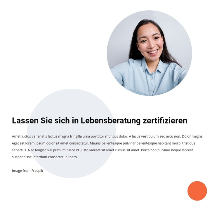 Text mit Formen und Bild CSS-Vorlage