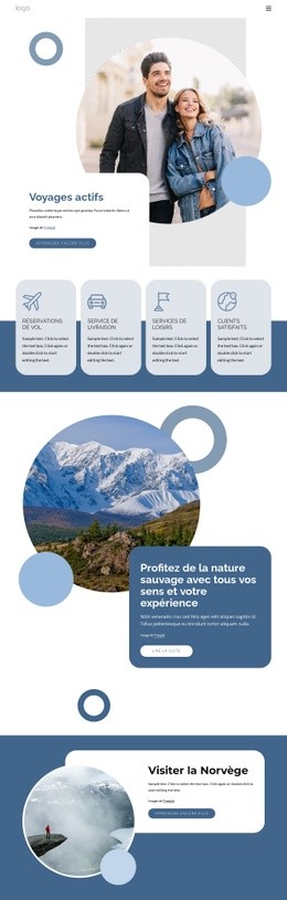 Mise En Page Pour Voyages Actifs