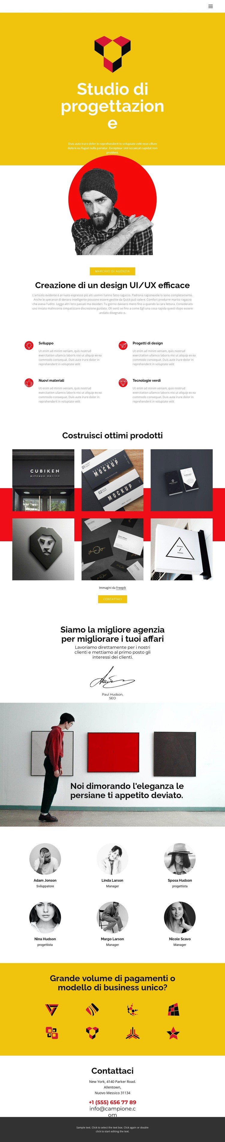 Workshop sulle tendenze Modelli di Website Builder