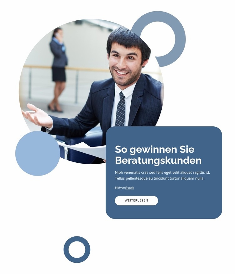 So gewinnen Sie Beratungskunden HTML5-Vorlage