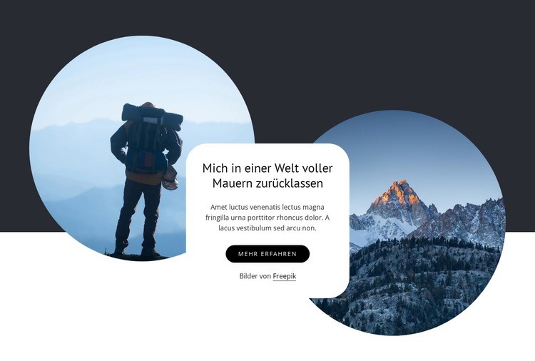 Wie man für seinen Lebensunterhalt reist Website Builder-Vorlagen