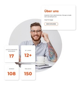 Über Uns Blockieren – PSD-Website-Mockup