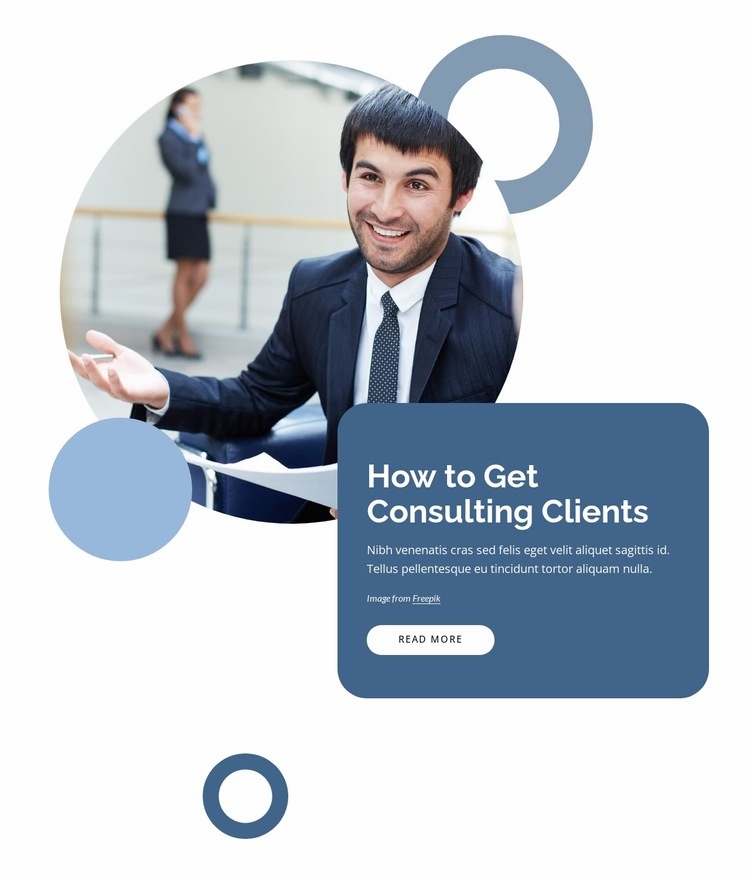 How to get consulting clients Elementor Template Alternative