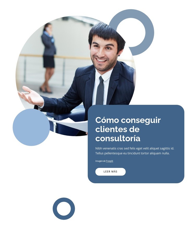 Cómo conseguir clientes de consultoría Maqueta de sitio web