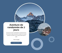 Aventure De Randonnée De 7 Jours - Modèle De Site