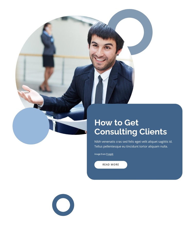 How to get consulting clients One Page Template